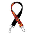Flaming Evil Skull Print Dog Seat Belt