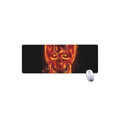 Flaming Evil Skull Print Extended Mouse Pad