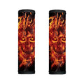 Flaming Evil Skull Print Handle Covers