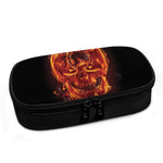 Flaming Evil Skull Print Insulin Cooler Travel Case