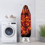 Flaming Evil Skull Print Ironing Board Cover