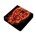 Flaming Evil Skull Print Outdoor Seat Cushion Cover