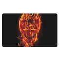 Flaming Evil Skull Print Polyester Doormat