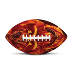 Flaming Evil Skull Print Rugby Ball