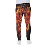 Flaming Evil Skull Print Scuba Joggers