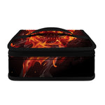 Flaming Evil Skull Print Small Lunch Bag