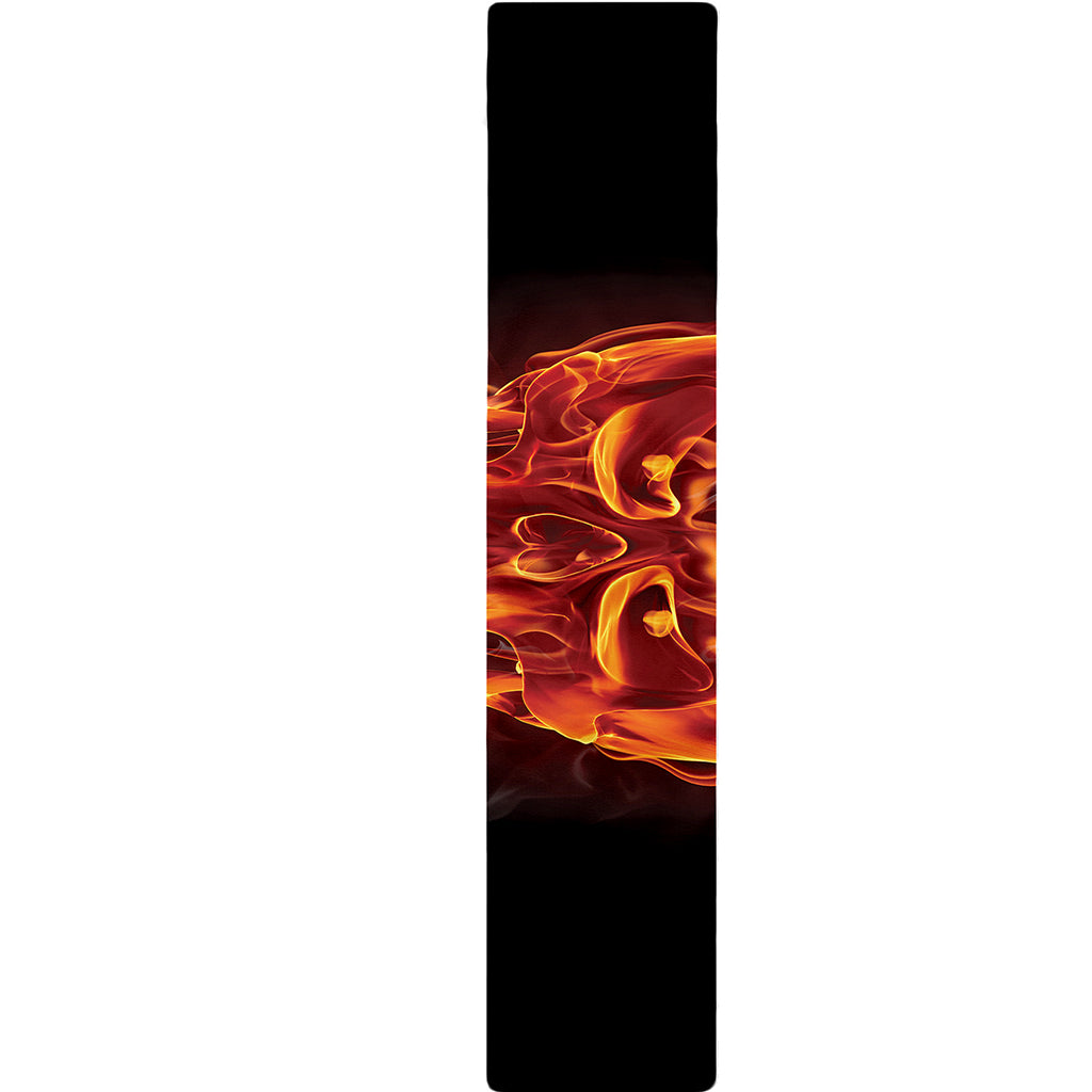 Flaming Evil Skull Print Table Runner