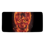 Flaming Evil Skull Print Towel