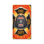 Flaming Firefighter Emblem Print Baby Crib Sheet