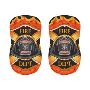 Flaming Firefighter Emblem Print Bar Stool Covers