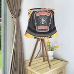 Flaming Firefighter Emblem Print Bell Lamp Shade