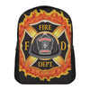 Flaming Firefighter Emblem Print Casual Backpack