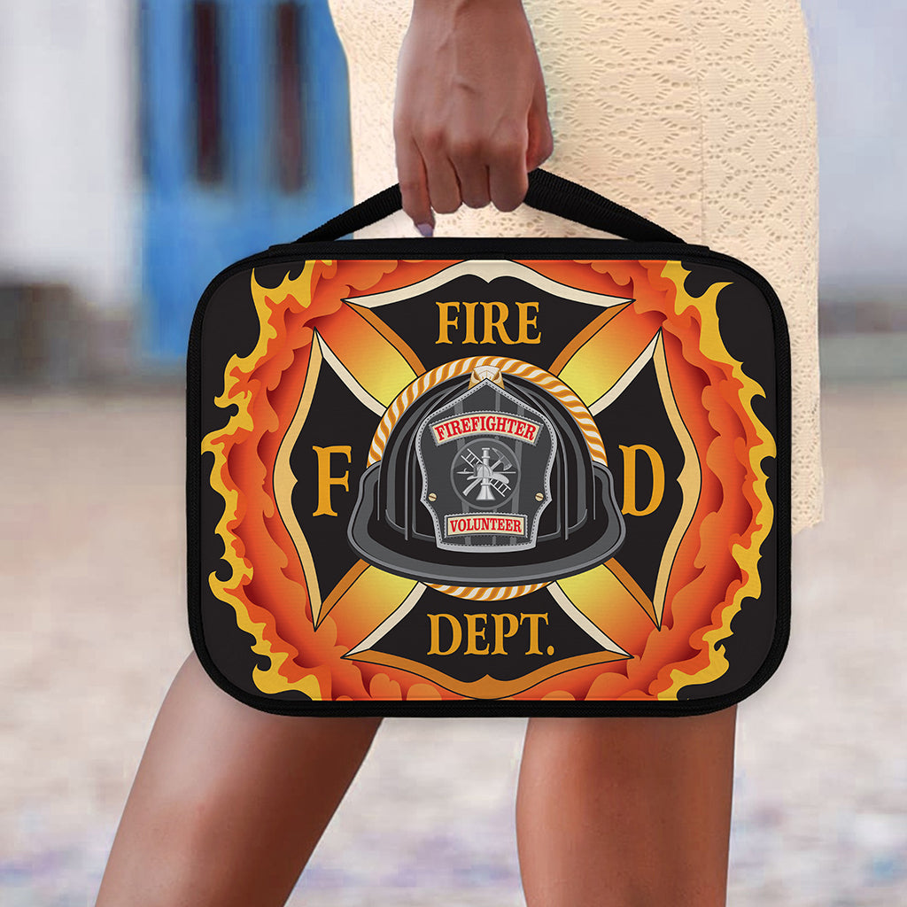 Flaming Firefighter Emblem Print Classic Bible Case