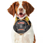 Flaming Firefighter Emblem Print Dog Bandana