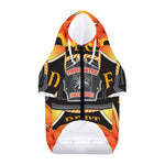 Flaming Firefighter Emblem Print Dog Zip Up Hoodie