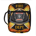 Flaming Firefighter Emblem Print Front Pocket Bible Bag