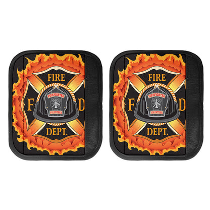 Flaming Firefighter Emblem Print Handle Covers