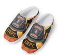 Flaming Firefighter Emblem Print Mesh Casual Shoes