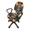 Flaming Firefighter Emblem Print Office Chair Cover