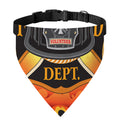 Flaming Firefighter Emblem Print Over The Collar Dog Bandana