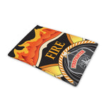 Flaming Firefighter Emblem Print Pet Cooling Mat Cover