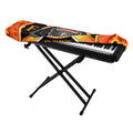 Flaming Firefighter Emblem Print Piano Keyboard Cover