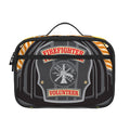 Flaming Firefighter Emblem Print Portable Lunch Bag