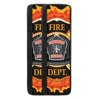 Flaming Firefighter Emblem Print Refrigerator Handle Covers