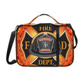 Flaming Firefighter Emblem Print Shoulder Strap Bible Bag