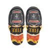 Flaming Firefighter Emblem Print Slippers