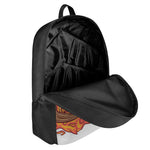 Flaming Firefighter Skull Print 17 Inch Backpack