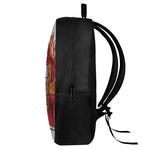 Flaming Firefighter Skull Print 17 Inch Backpack