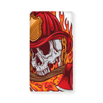 Flaming Firefighter Skull Print Baby Crib Sheet