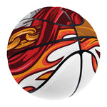 Flaming Firefighter Skull Print Basketball