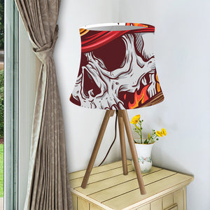 Flaming Firefighter Skull Print Bell Lamp Shade