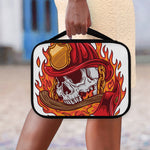 Flaming Firefighter Skull Print Classic Bible Case