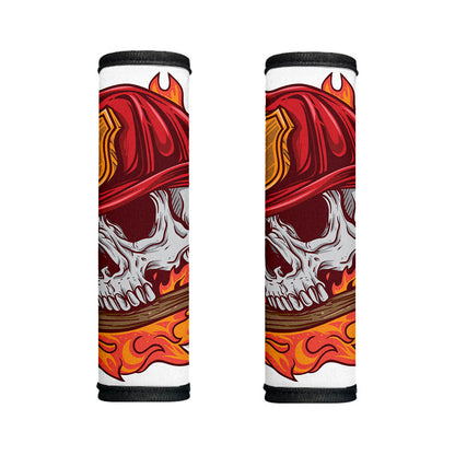 Flaming Firefighter Skull Print Handle Covers