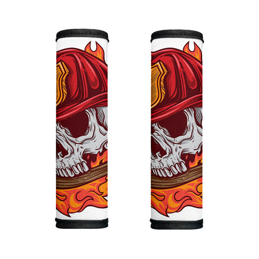 Flaming Firefighter Skull Print Handle Covers
