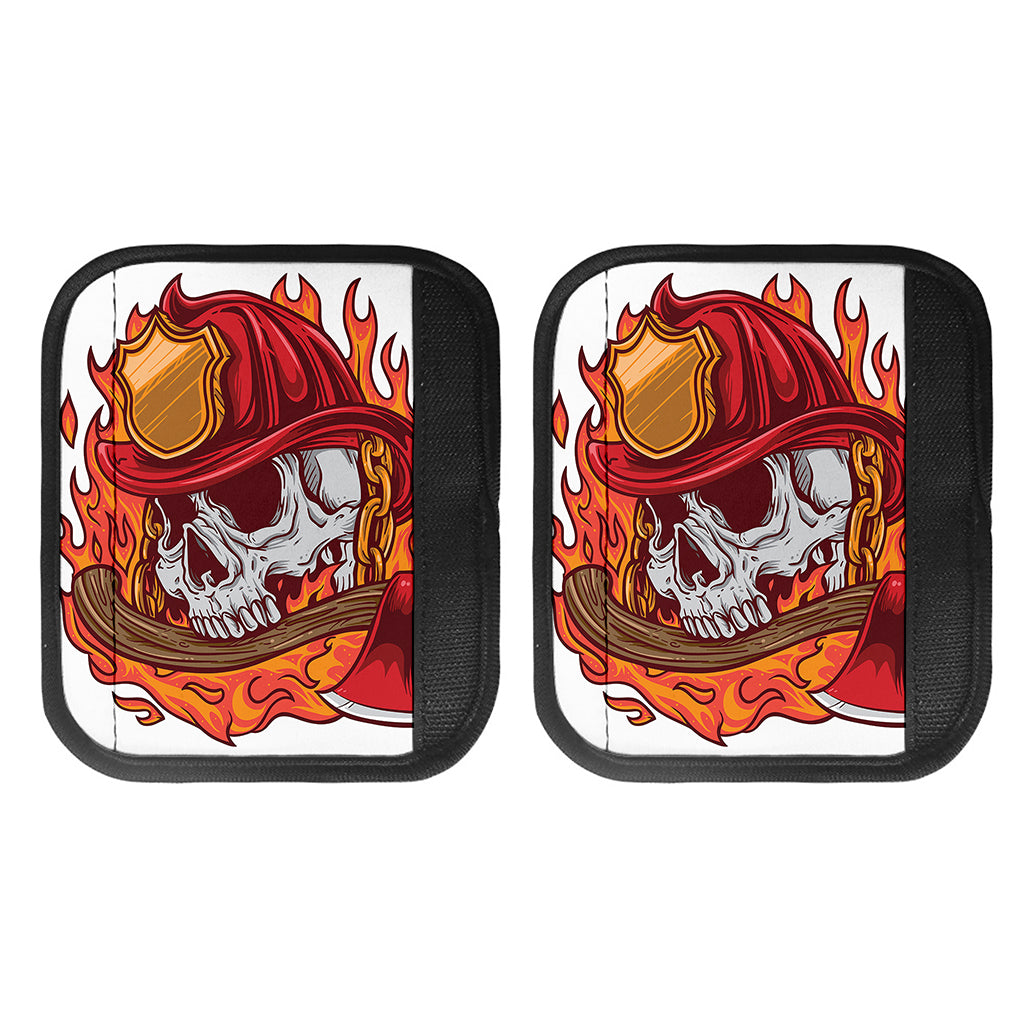 Flaming Firefighter Skull Print Handle Covers
