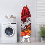 Flaming Firefighter Skull Print Ironing Board Cover