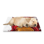 Flaming Firefighter Skull Print Pet Cooling Mat Cover