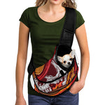 Flaming Firefighter Skull Print Pet Sling Carrier