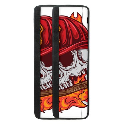 Flaming Firefighter Skull Print Refrigerator Handle Covers