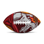 Flaming Firefighter Skull Print Rugby Ball