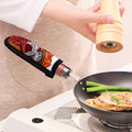 Flaming Firefighter Skull Print Skillet Handle Cover