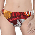 Flaming Firefighter Skull Print Women's Thong
