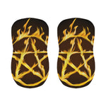 Flaming Pentagram Symbol Print Bar Stool Covers