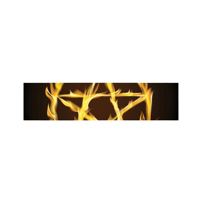 Flaming Pentagram Symbol Print Bed Runner