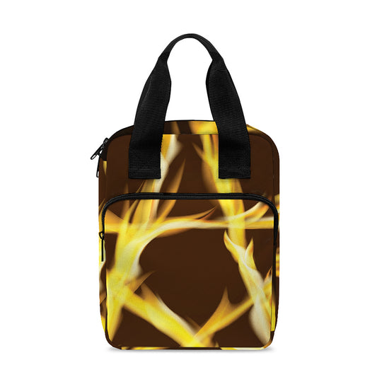 Flaming Pentagram Symbol Print Bible Tote Bag
