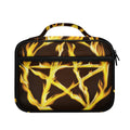Flaming Pentagram Symbol Print Briefcase Bible Bag